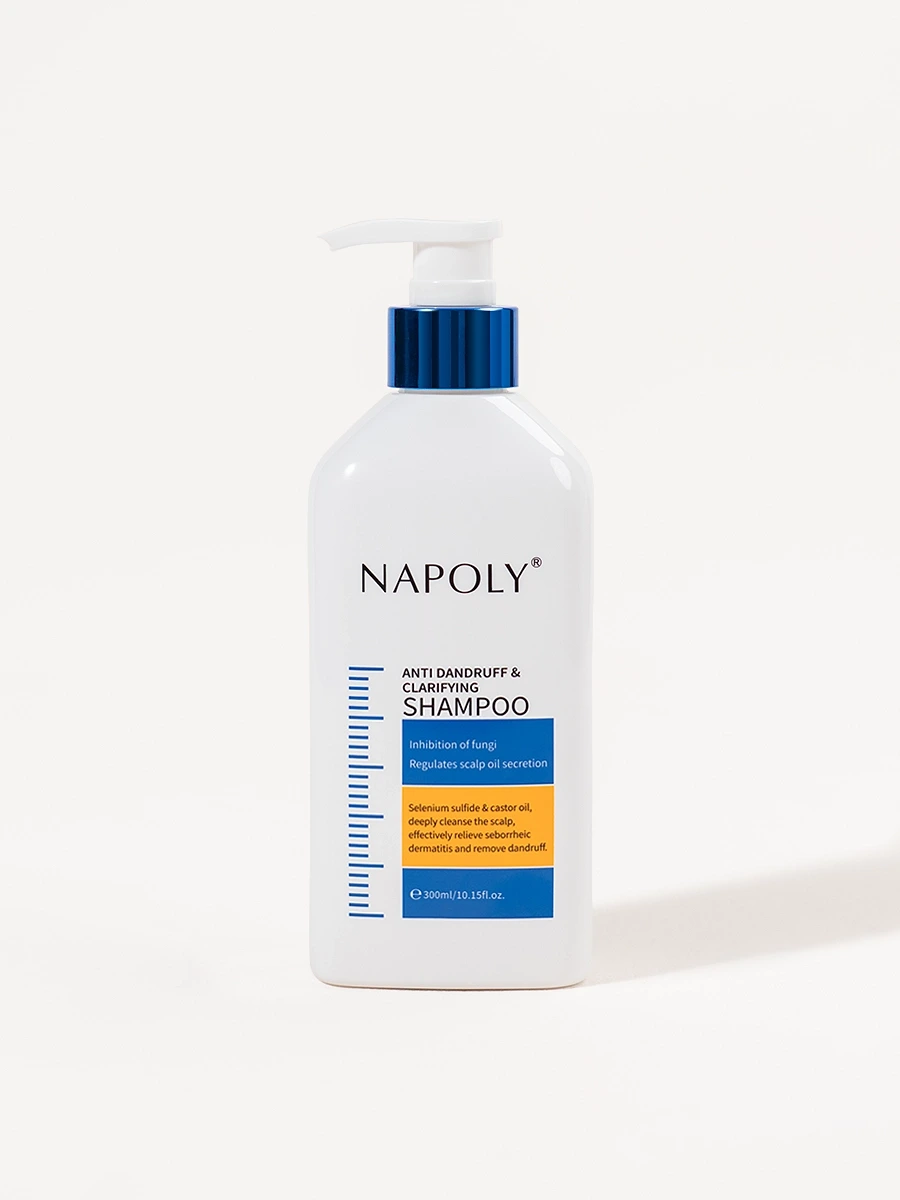 Napoly Anti-Dandruff Detoxifying Shampoo bottle, front view