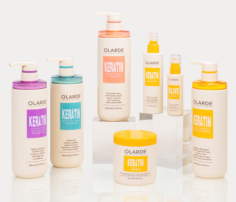 Olarde value keratin hair care hero range